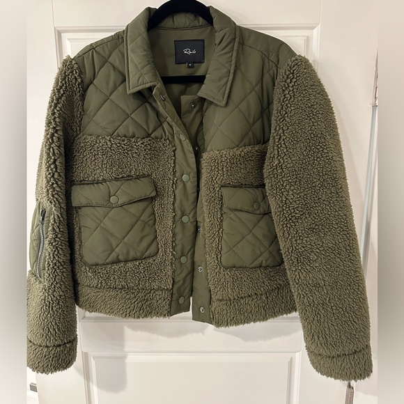 Rails Jackets & Blazers - Rails Quilted Sherpa Bomber Jacket